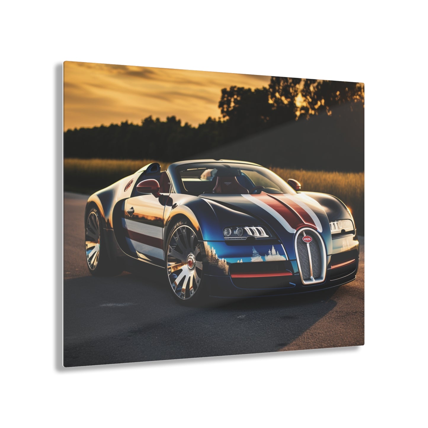 Acrylic Prints Bugatti Flag American 3