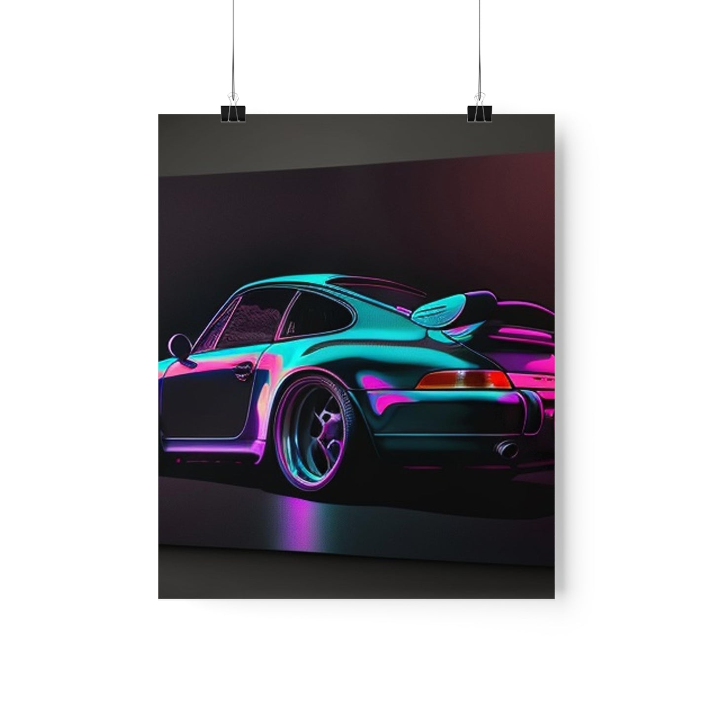 Premium Matte Vertical Posters Porsche Purple 1