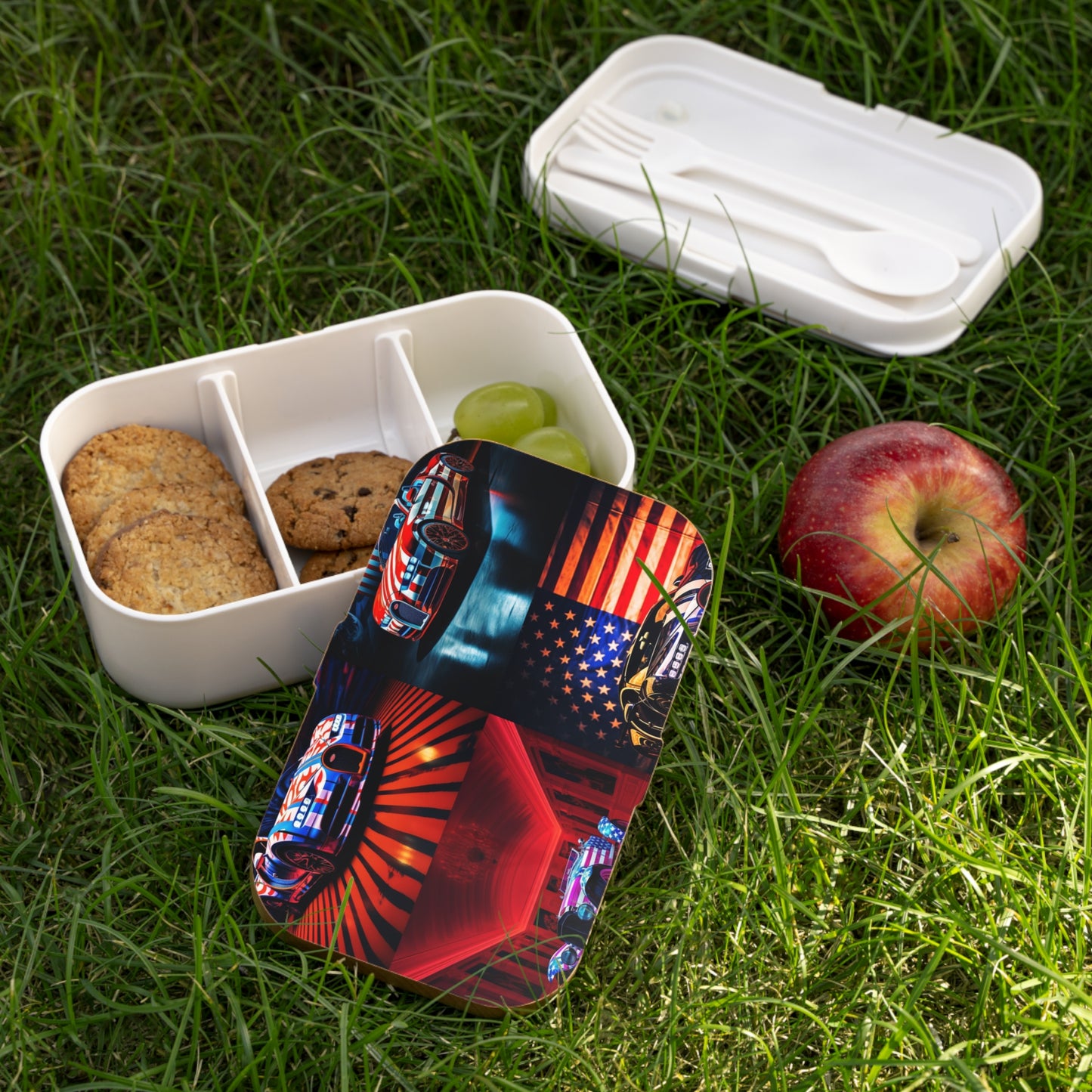 Bento Lunch Box Macro Bugatti American Flag 5