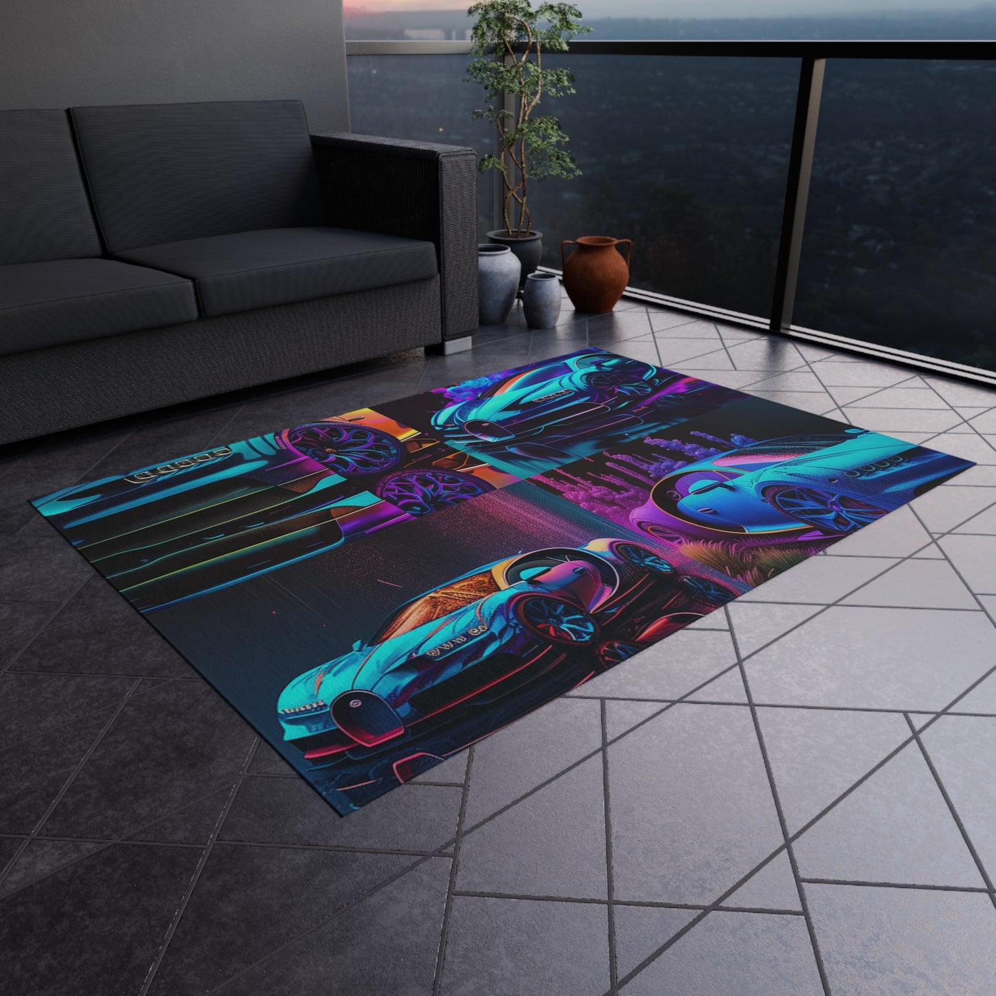 Outdoor Rug  Bugatti Neon Chiron 5