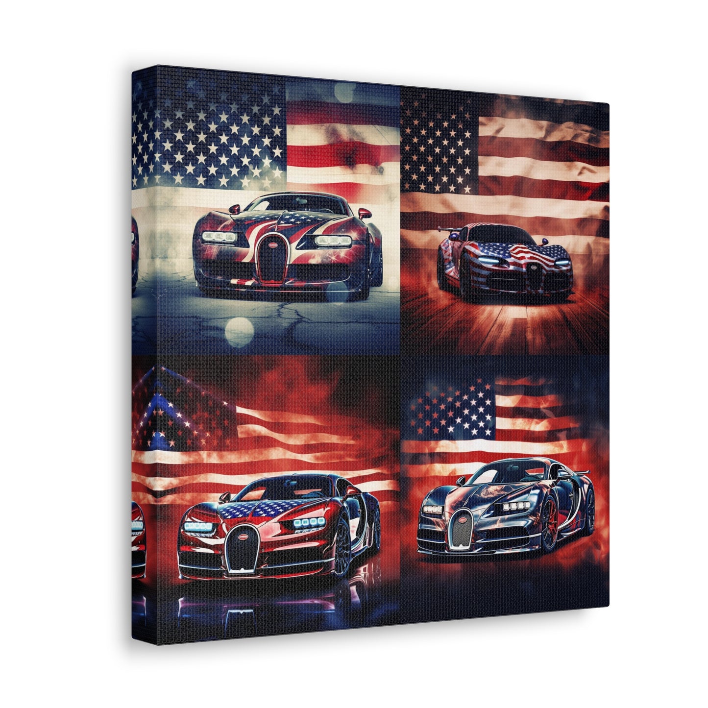 Canvas Gallery Wraps Abstract American Flag Background Bugatti 5