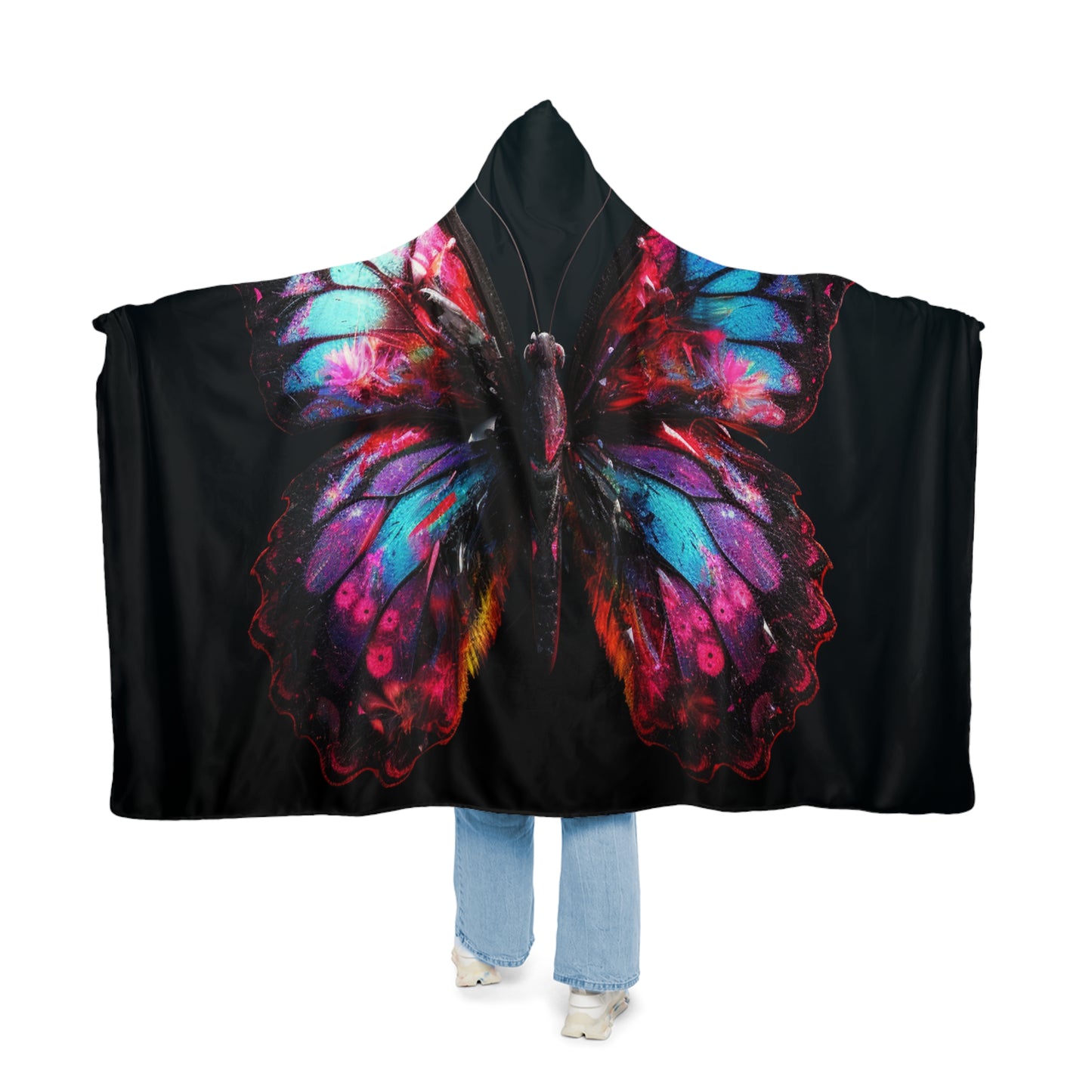 Snuggle Hooded Blanket Hyper Butterfly Real