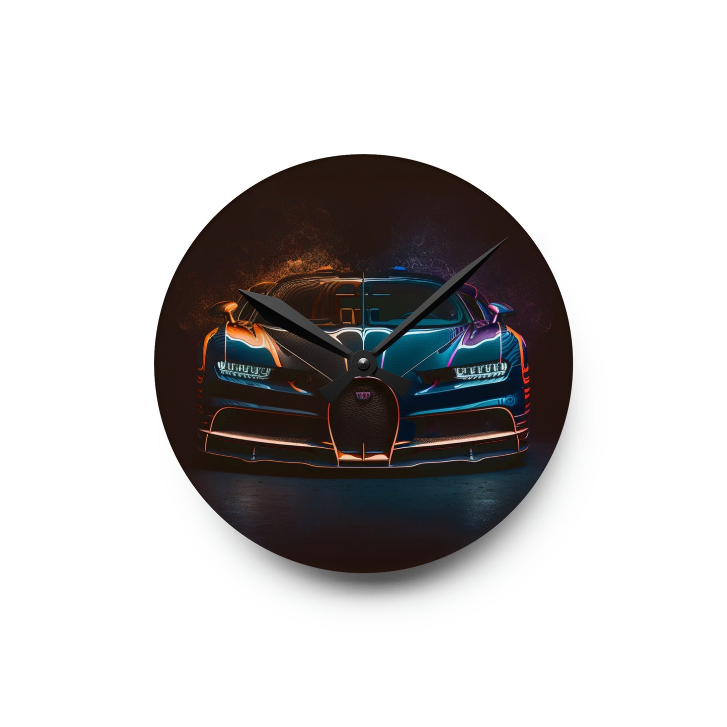 Acrylic Wall Clock Bugatti Chiron Super 3