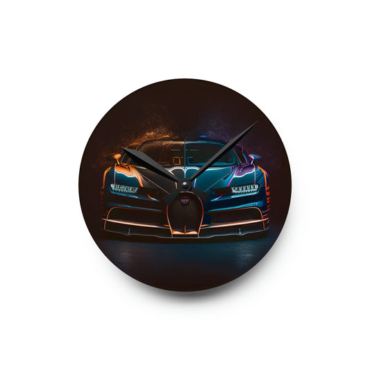 Acrylic Wall Clock Bugatti Chiron Super 3