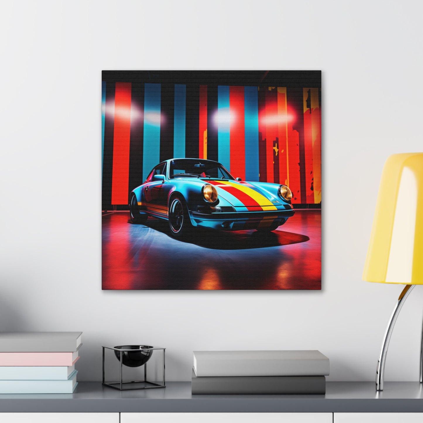 Canvas Gallery Wraps Macro American Flag Porsche 3