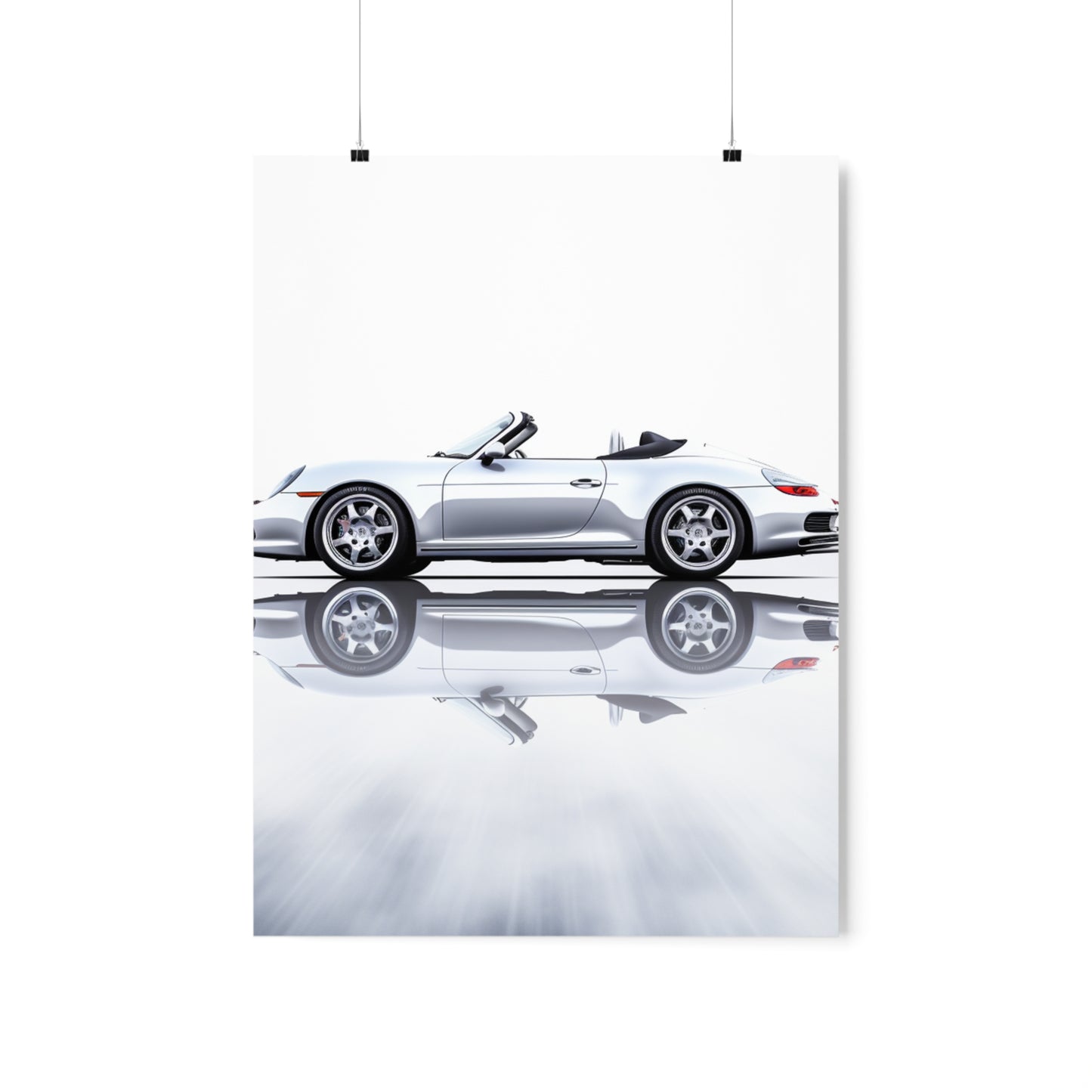 Premium Matte Vertical Posters 911 Speedster on water 3