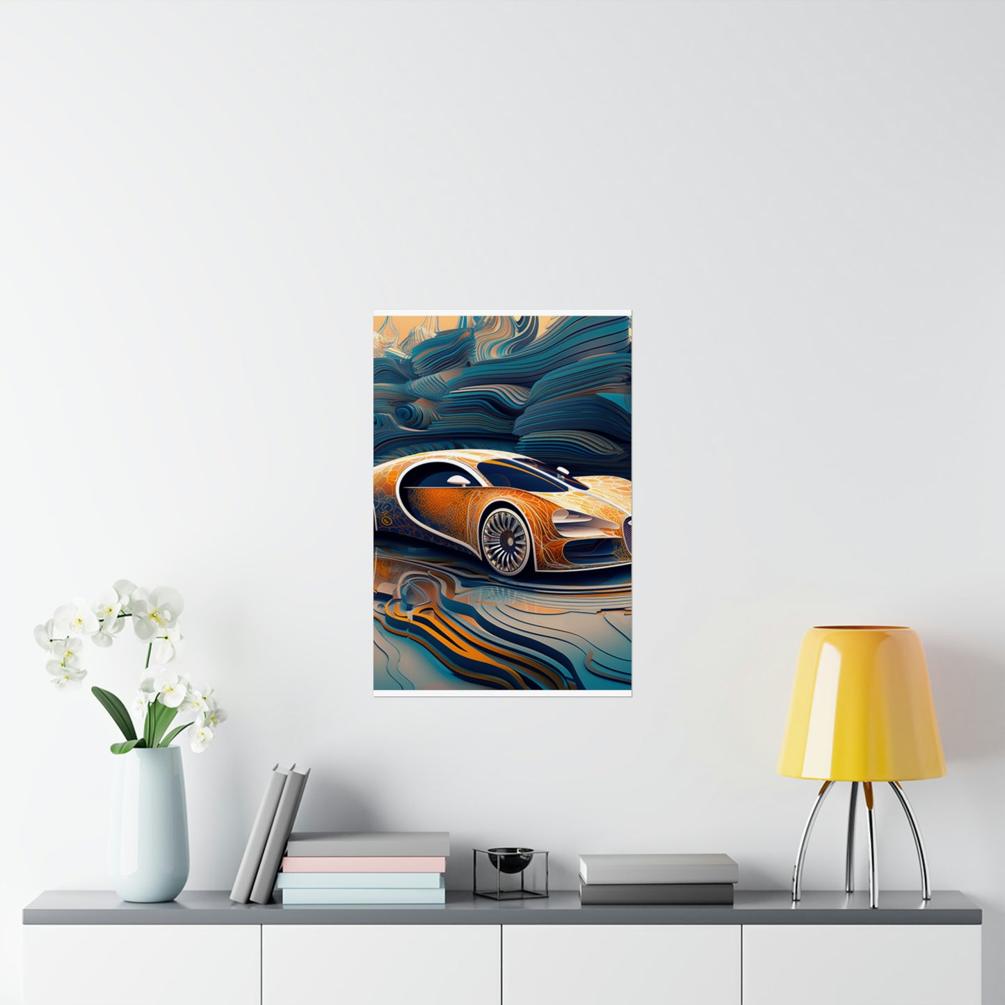 Premium Matte Vertical Posters Bugatti Abstract Flair 1