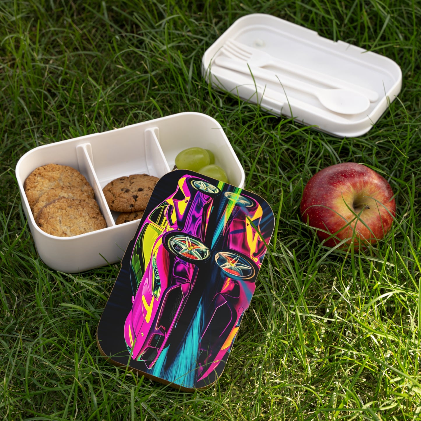 Bento Lunch Box Pink Ferrari Macro 3