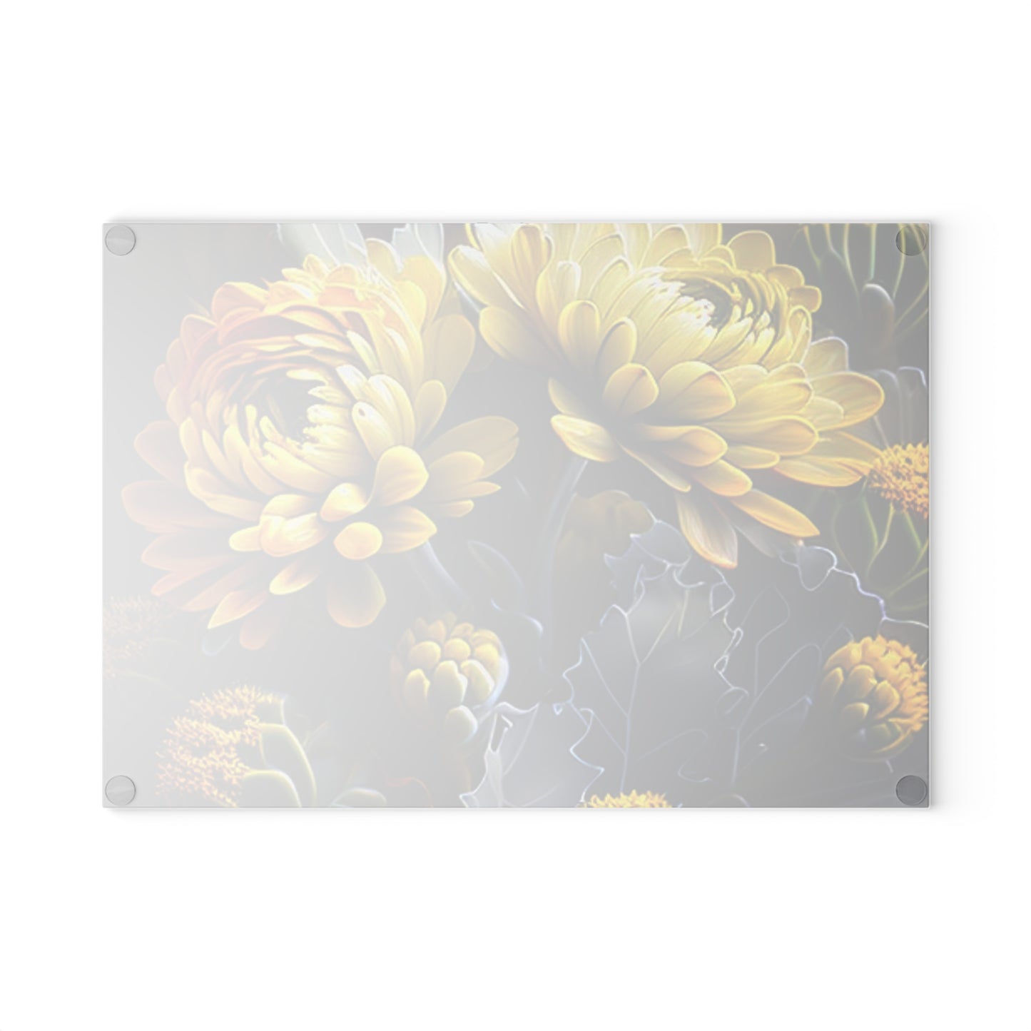 Glass Cutting Board Yellow Hermosas Flores Amarillas 1