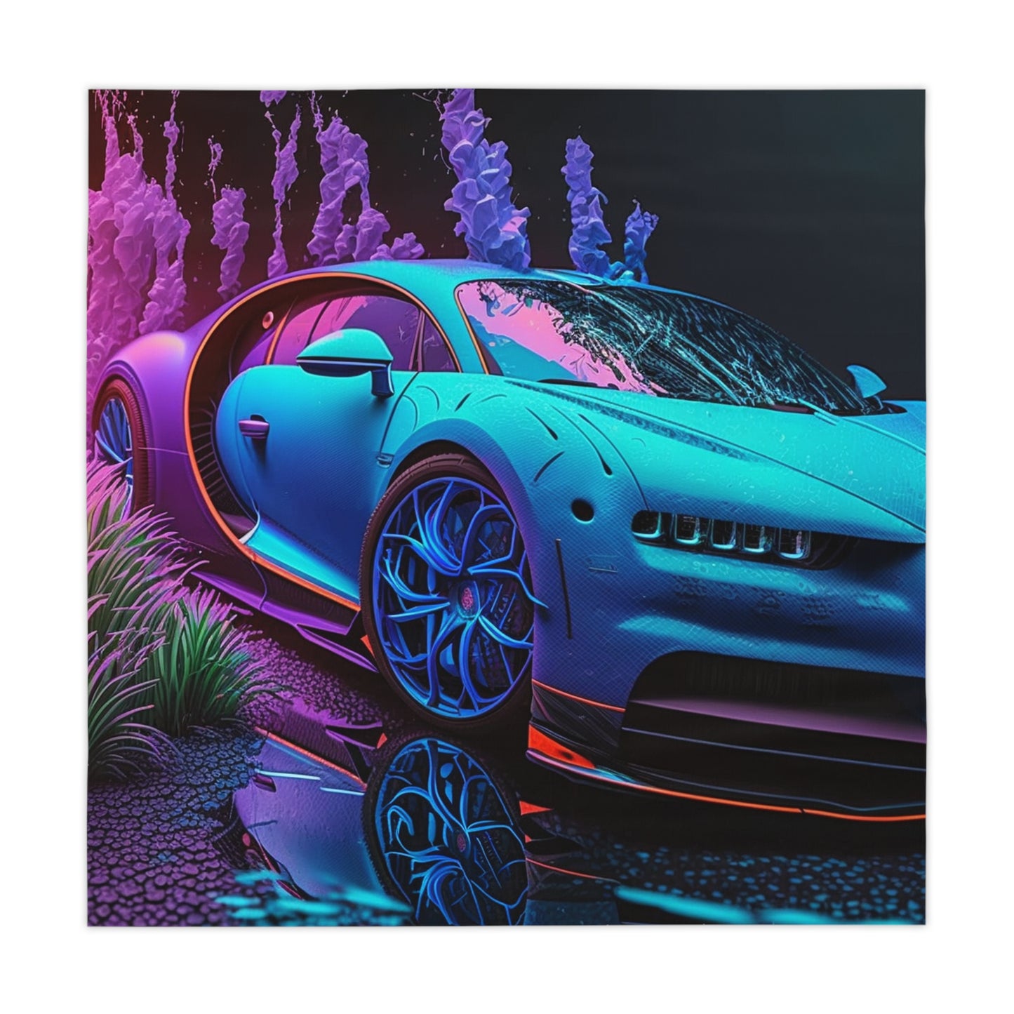 Tablecloth Bugatti Neon Chiron 2