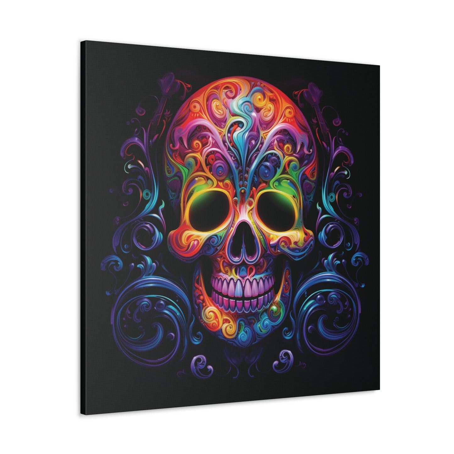 Canvas Gallery Wraps Macro Skull Color 2