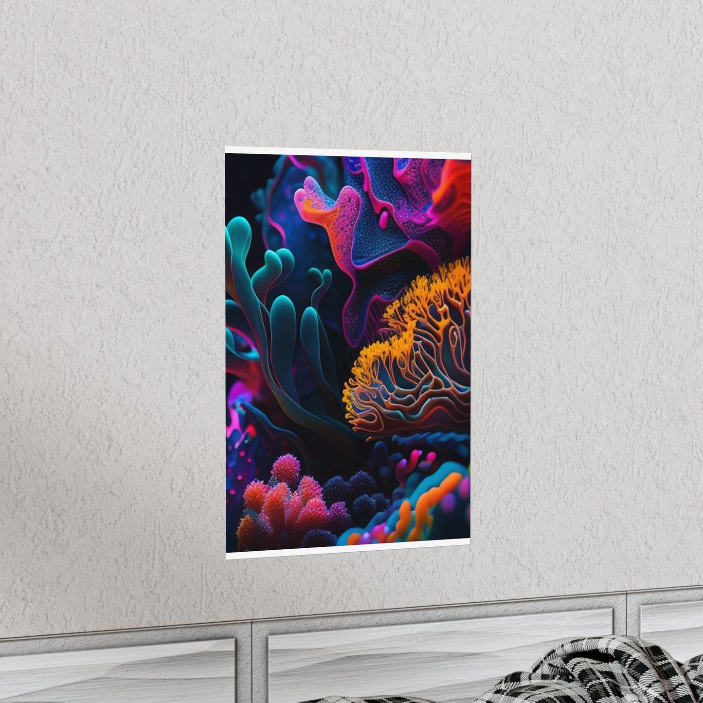 Premium Matte Vertical Posters Macro Coral Reef 2