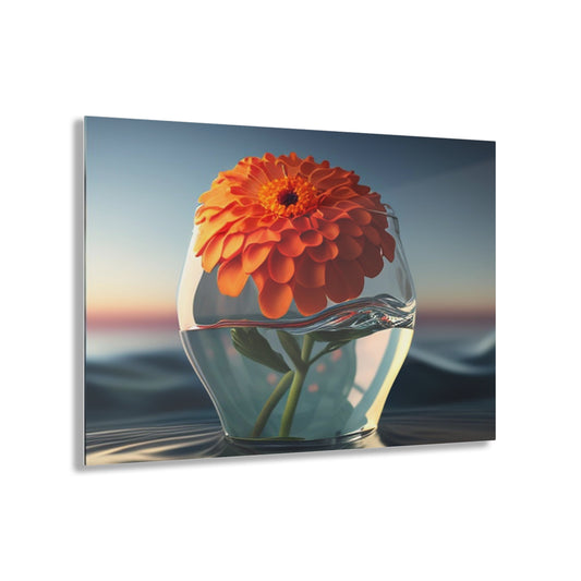 Acrylic Prints Orange Zinnia 4