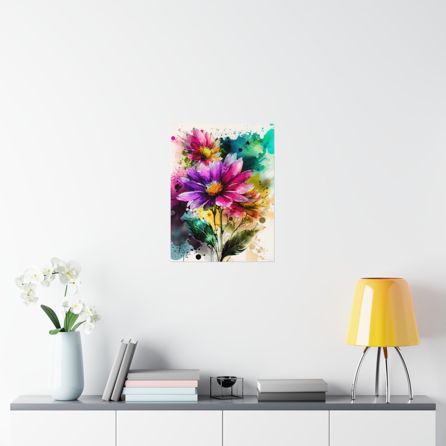 Premium Matte Vertical Posters Bright Spring Flowers 1