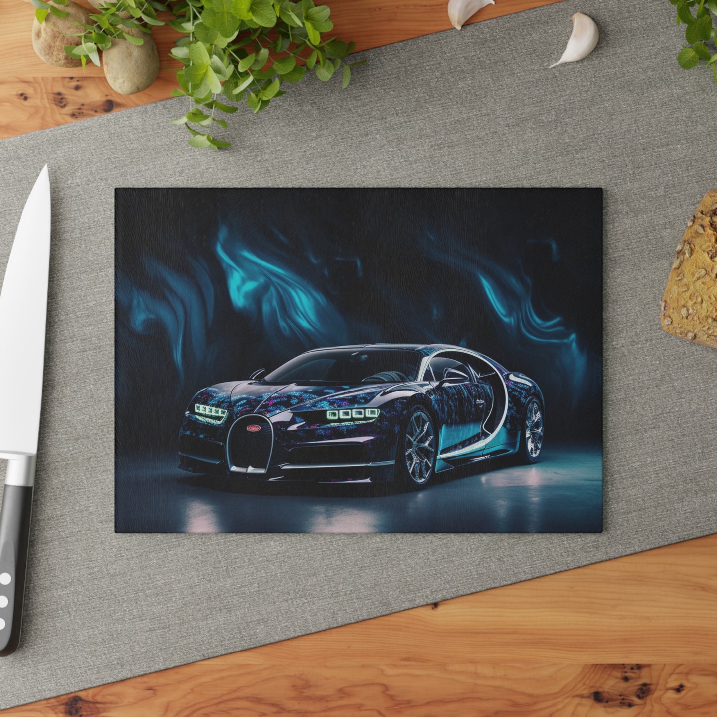 Glass Cutting Board Hyper Bugatti 1