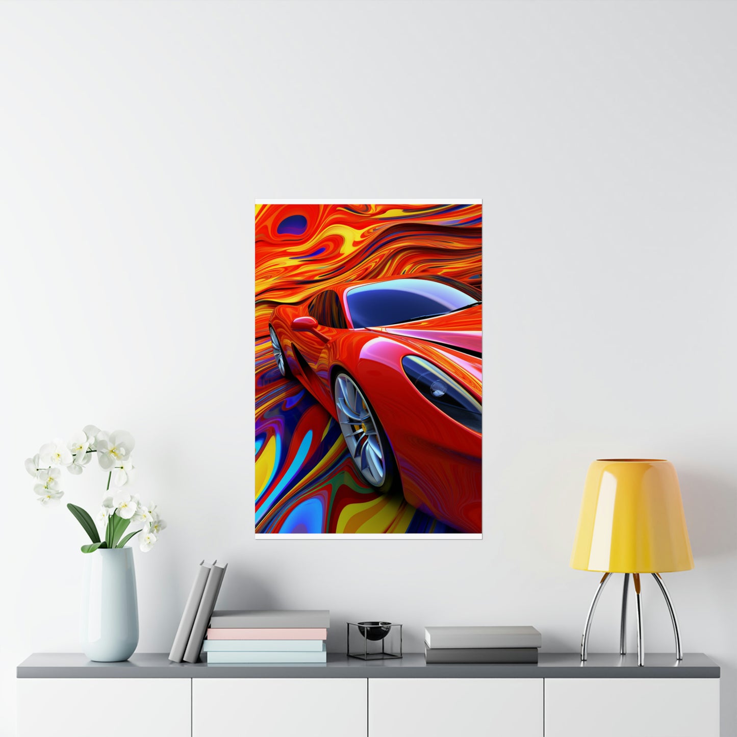 Premium Matte Vertical Posters Ferrari Water Fusion 4