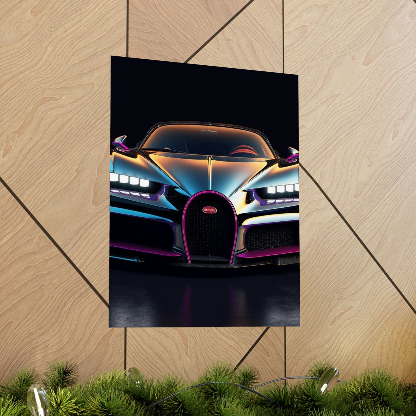 Premium Matte Vertical Posters Hyper Bugatti Chiron 1