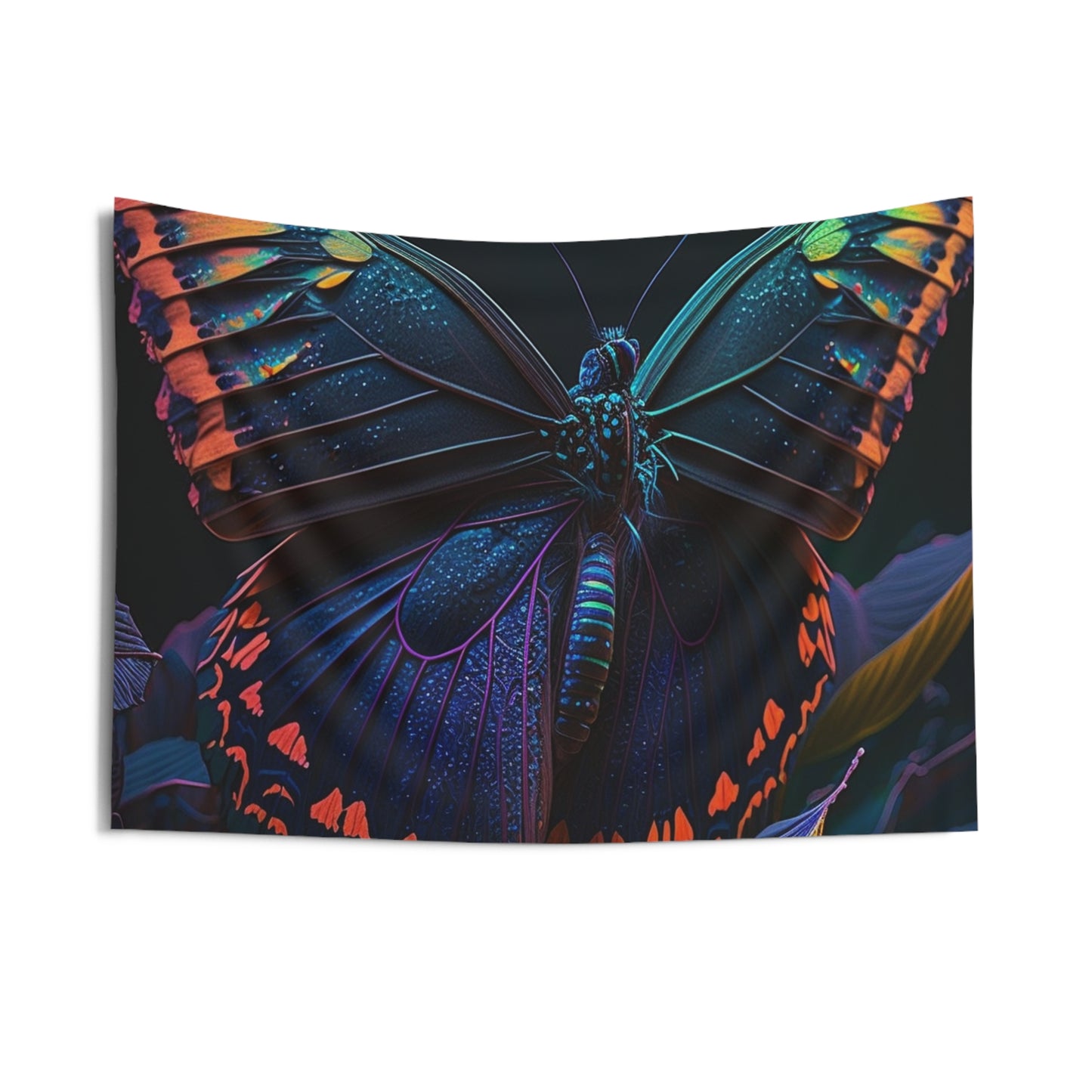 Indoor Wall Tapestries Hue Neon Butterfly 3