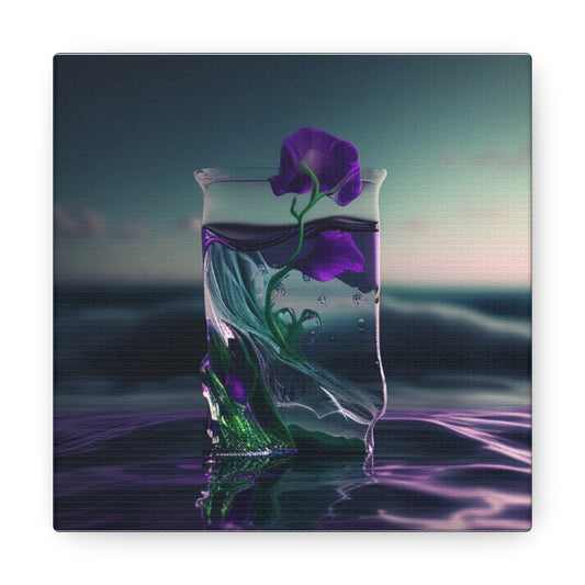 Canvas Gallery Wraps Purple Sweet pea in a vase 3