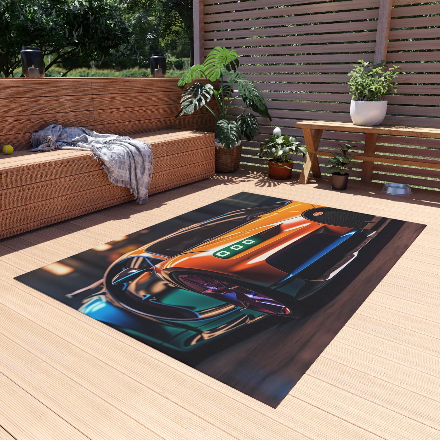 Outdoor Rug  Hyper Bugatti Neon Chiron 1