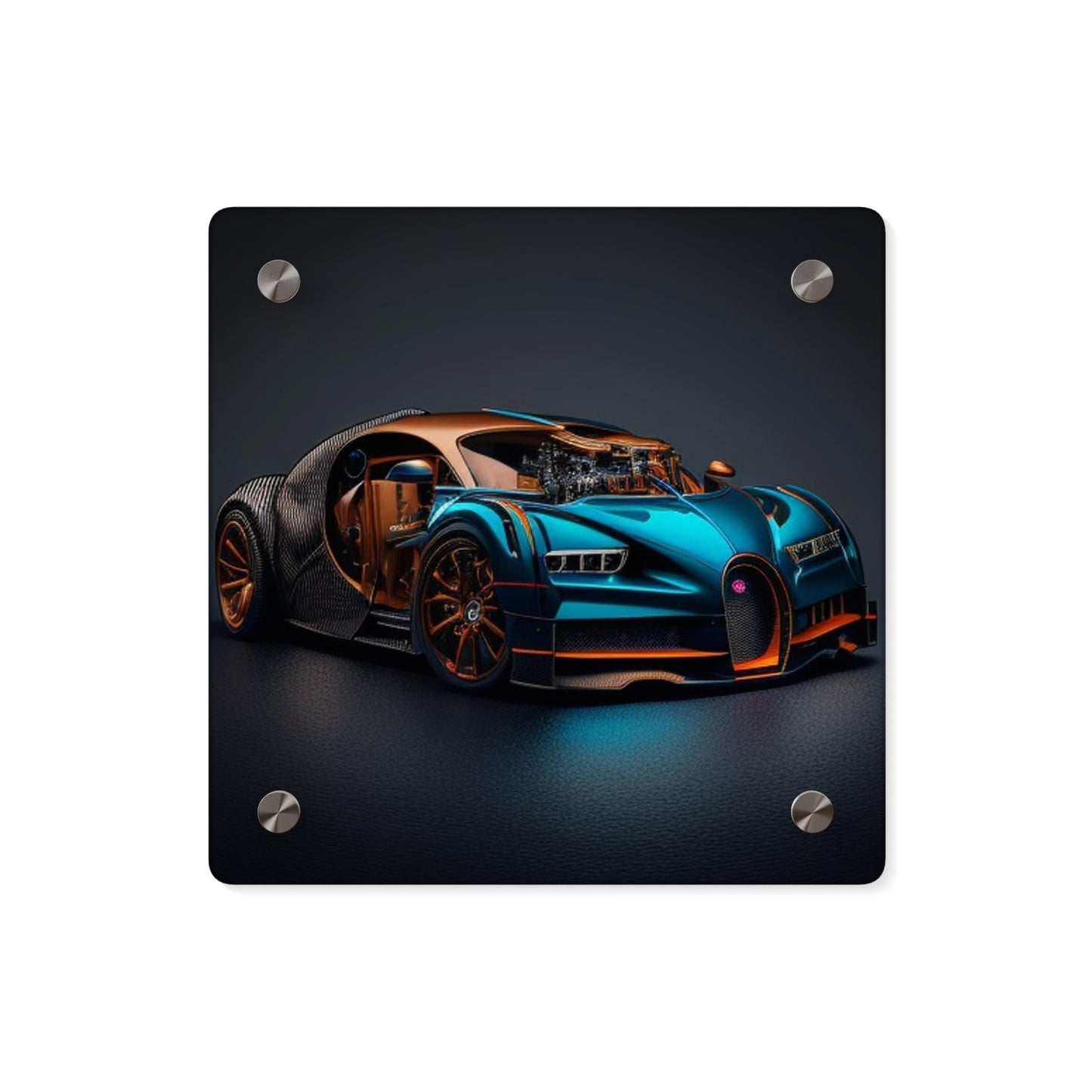 Acrylic Wall Art Panels Bugatti Blue 4