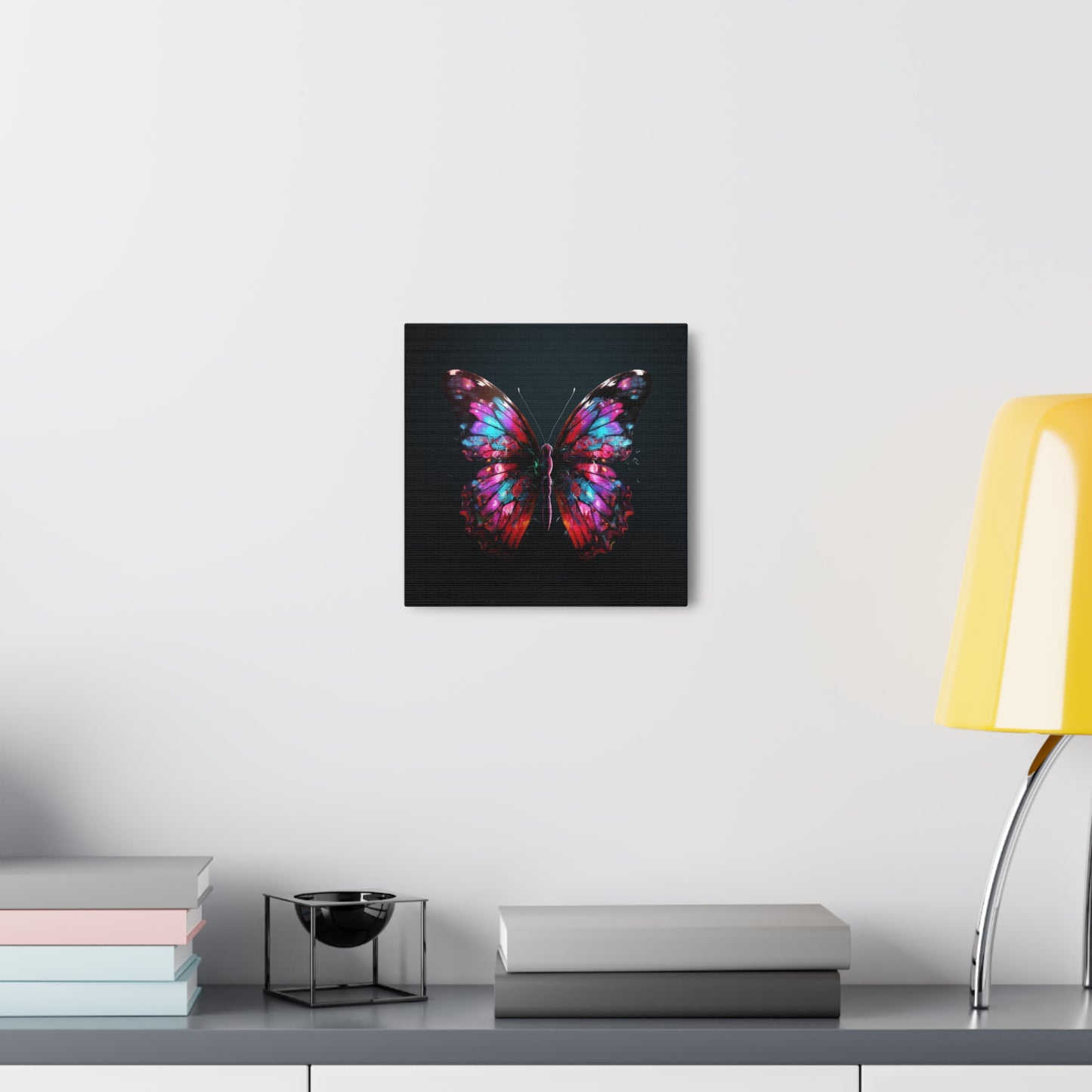 Canvas Gallery Wraps Hyper Colorful Butterfly Macro 3