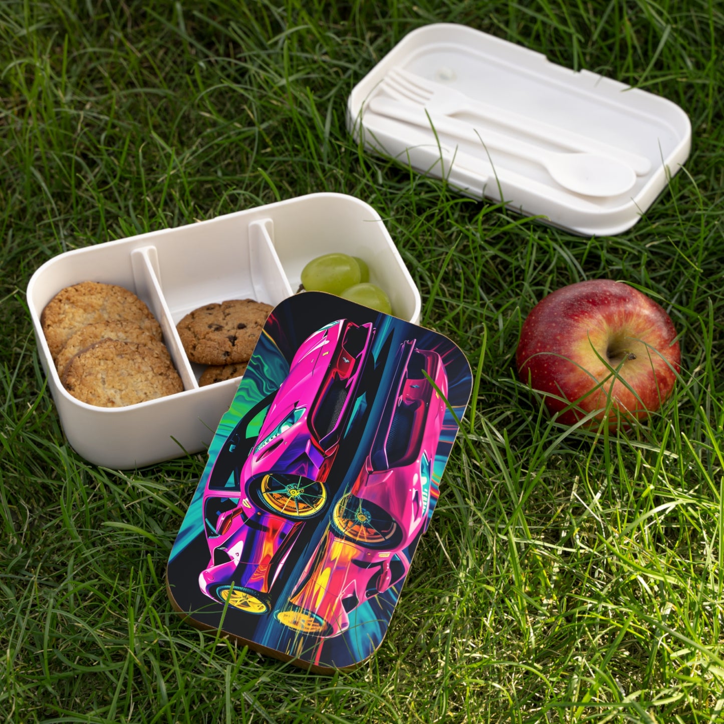 Bento Lunch Box Pink Ferrari Macro 4