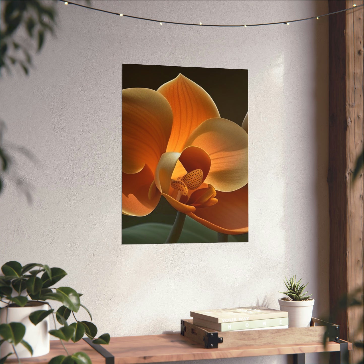 Premium Matte Vertical Posters Orange Orchid 4