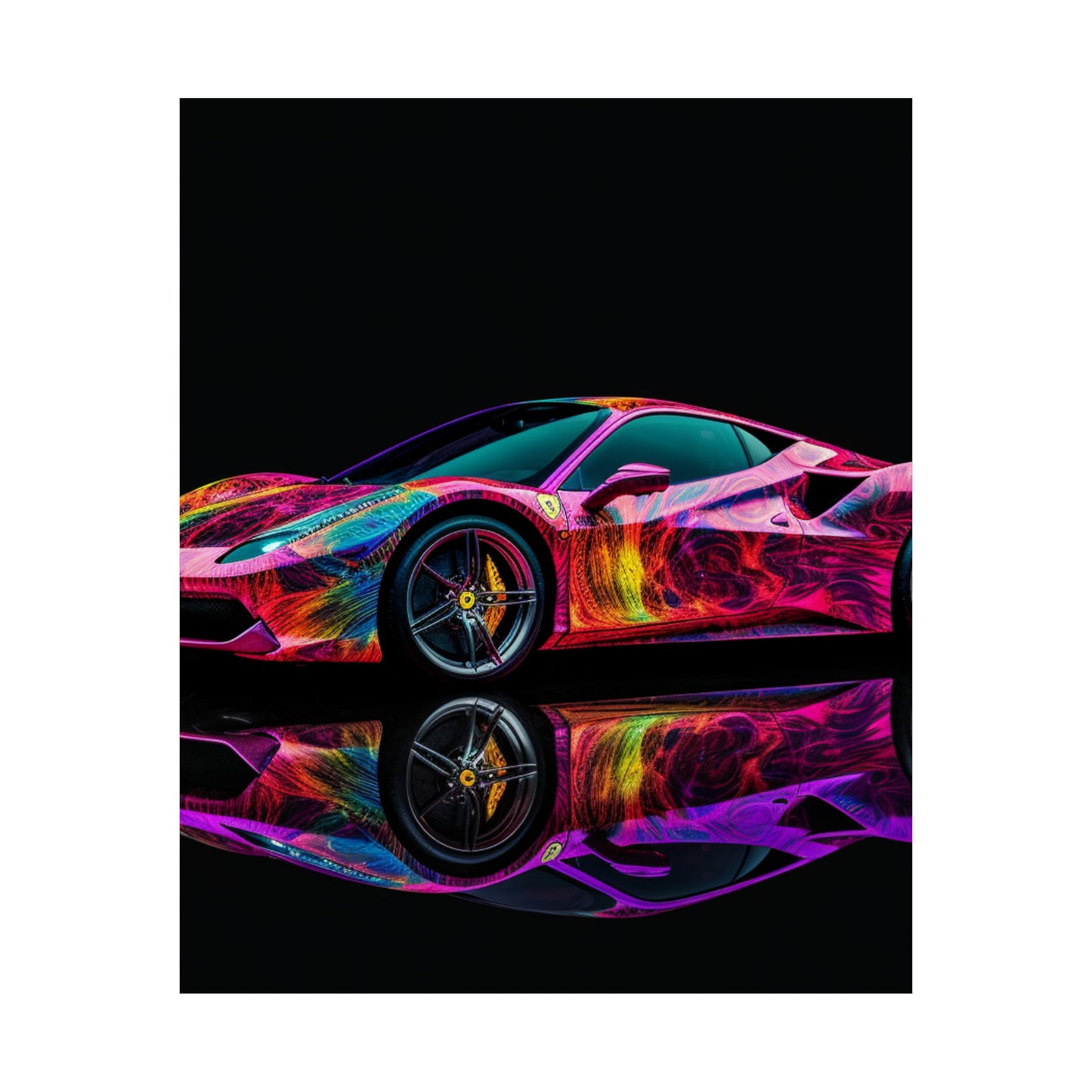 Premium Matte Vertical Posters Ferrari Color 4