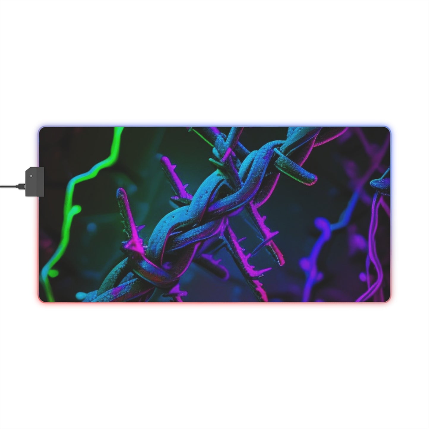 LED Gaming Mouse Pad Macro Neon Barbs 4