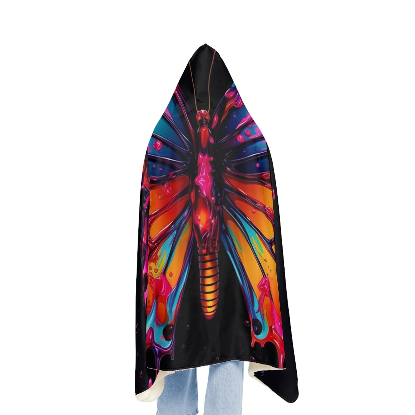 Snuggle Hooded Blanket Pink Butterfly Flair 1