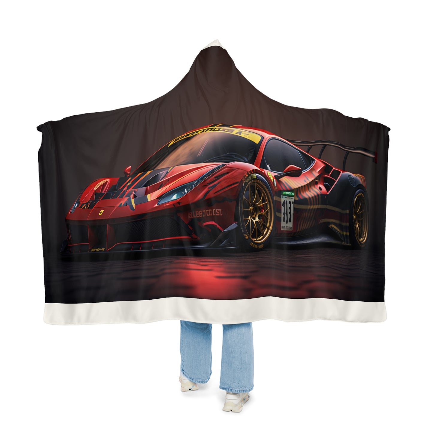 Snuggle Hooded Blanket Ferrari Red 1