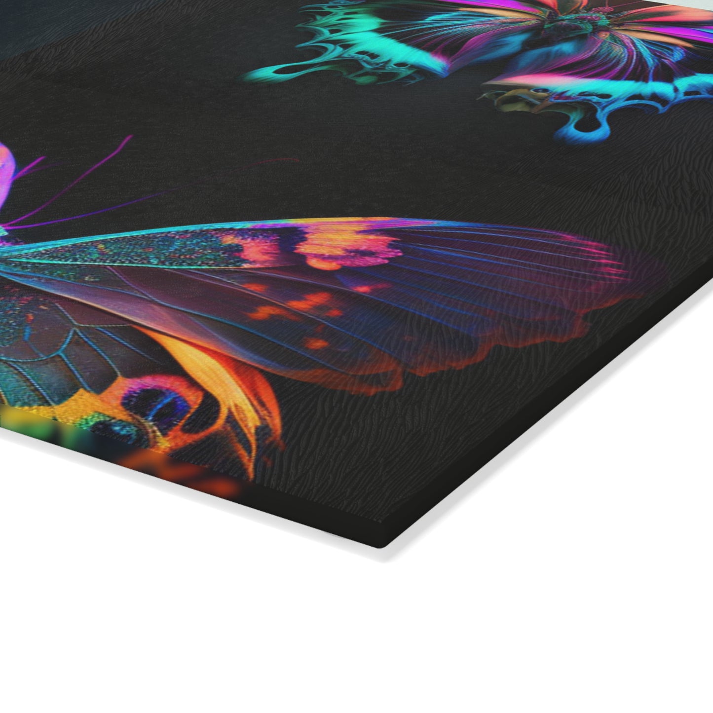 Glass Cutting Board Raw Hyper Color Butterfly 5