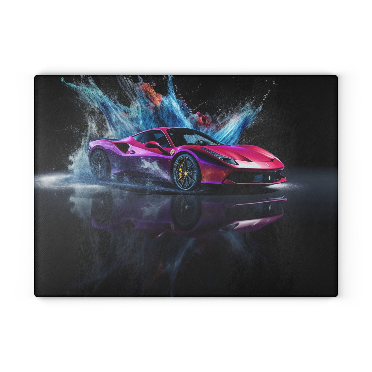 Glass Cutting Board Ferrari Water Splash 4