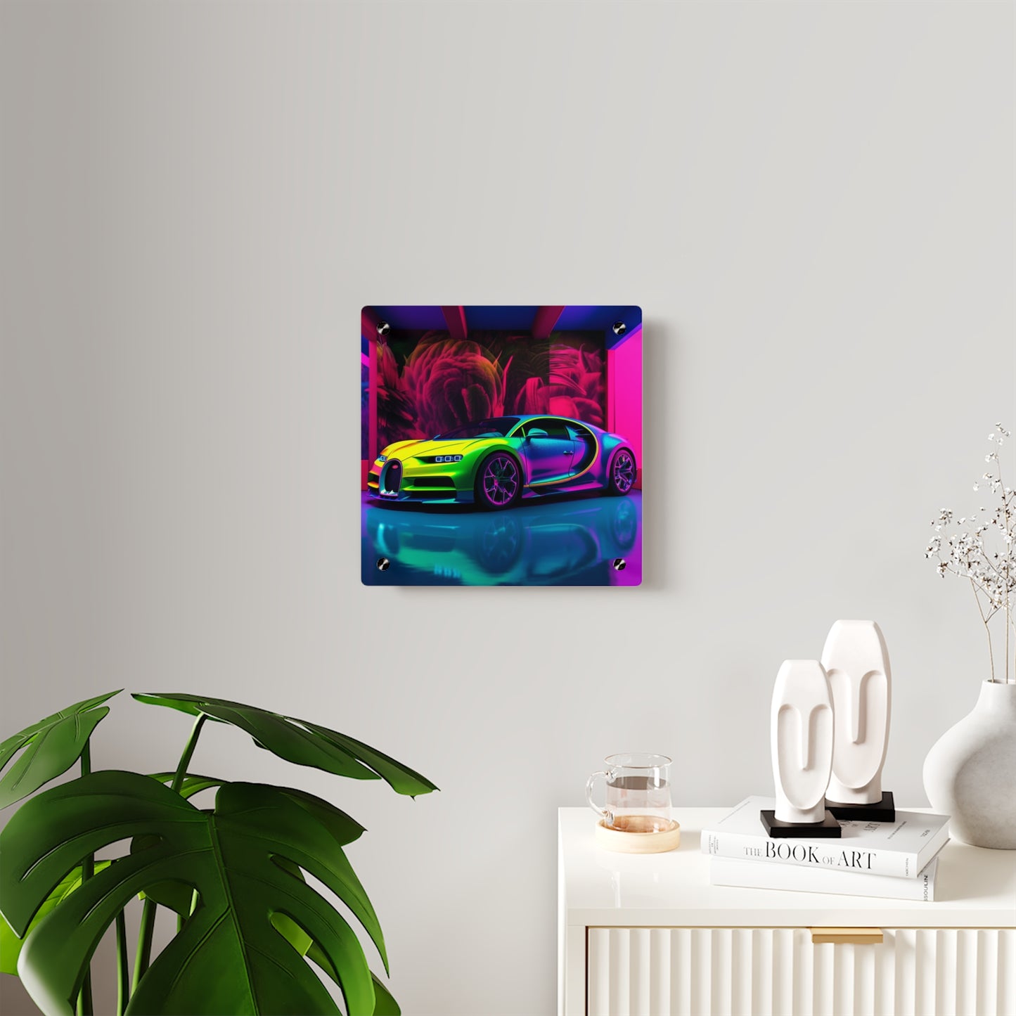 Acrylic Wall Art Panels Florescent Bugatti Flair 1