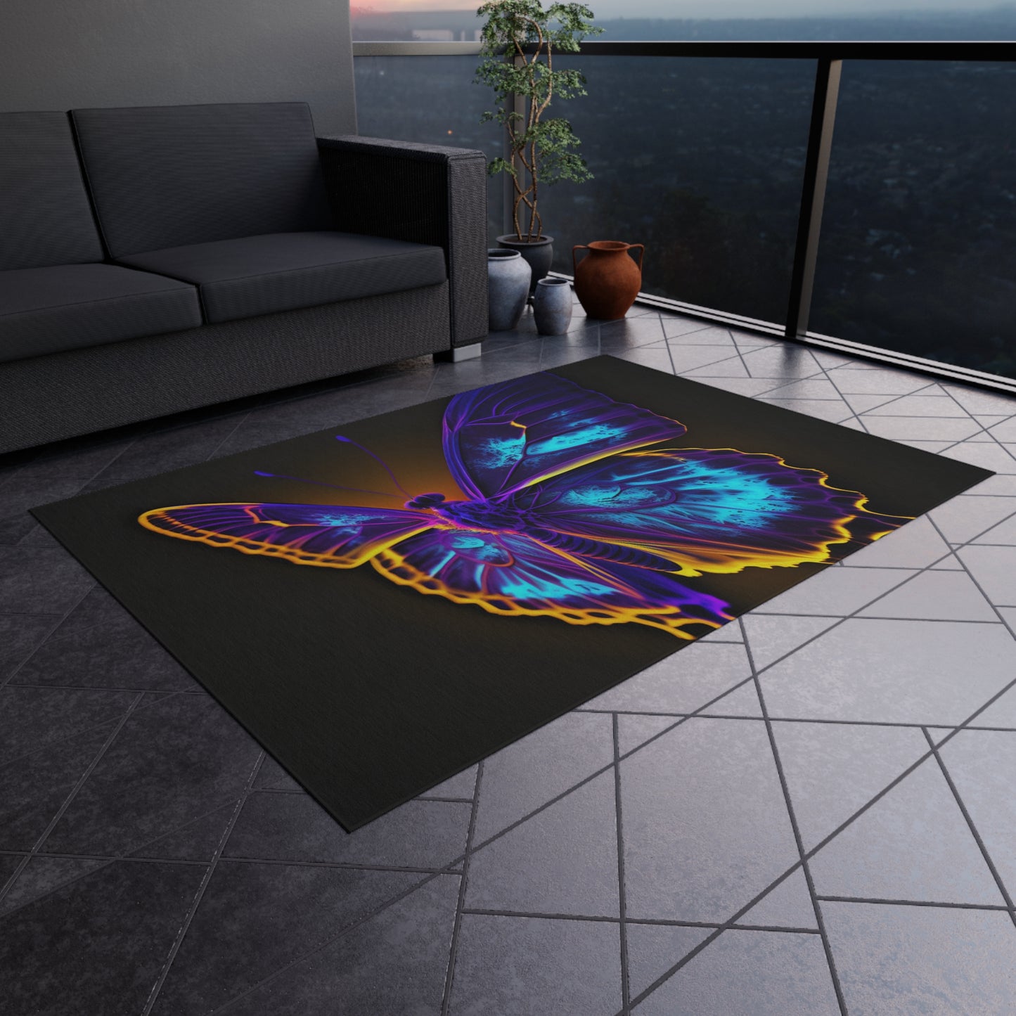 Outdoor Rug  Thermal Butterfly 4