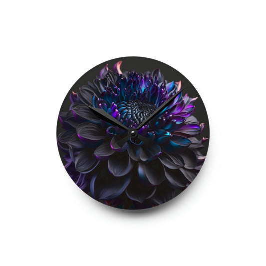 Acrylic Wall Clock Dahlia Purple 2