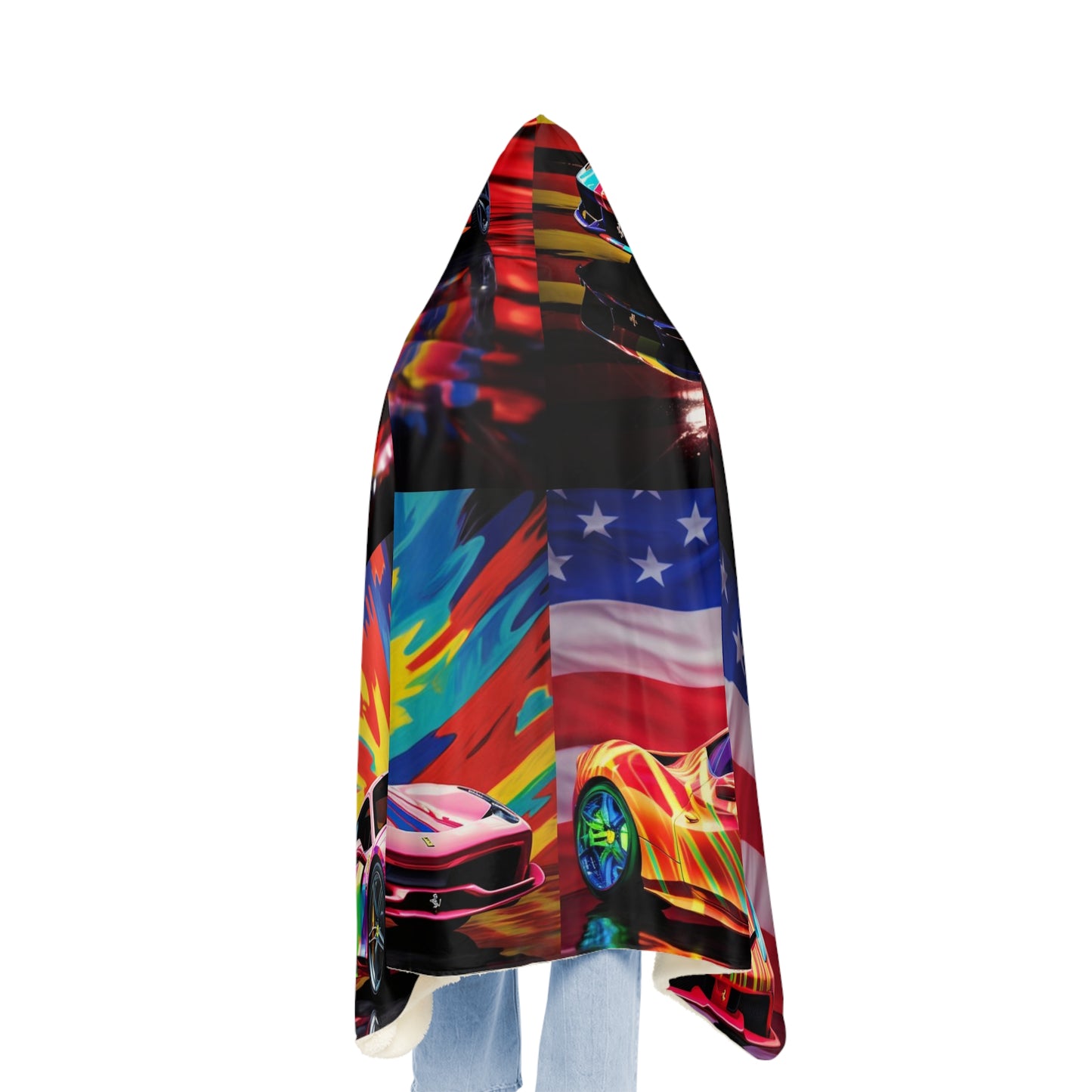 Snuggle Hooded Blanket Hyper Colorfull Ferrari 5