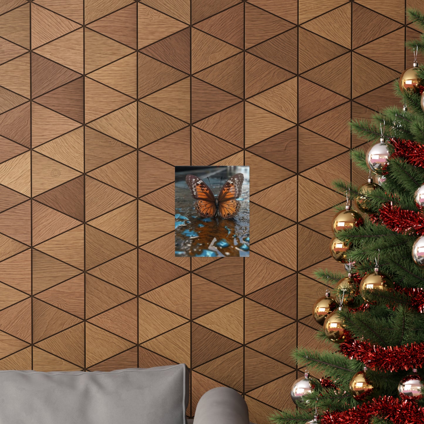 Premium Matte Vertical Posters Water Butterfly Street 2