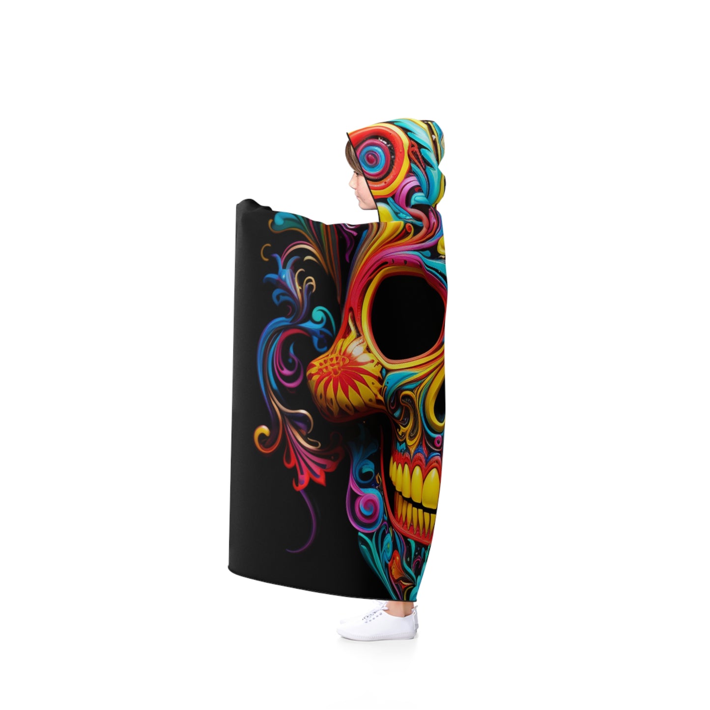 Hooded Blanket Macro Skull Color 1