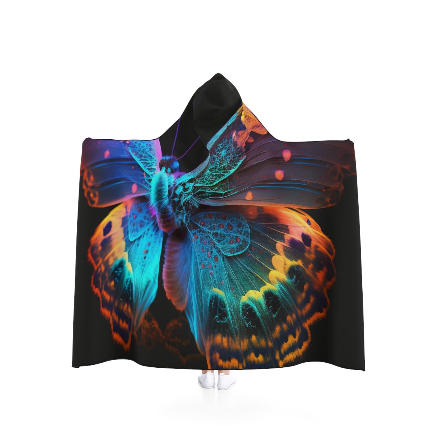 Hooded Blanket Raw Hyper Color Butterfly 4