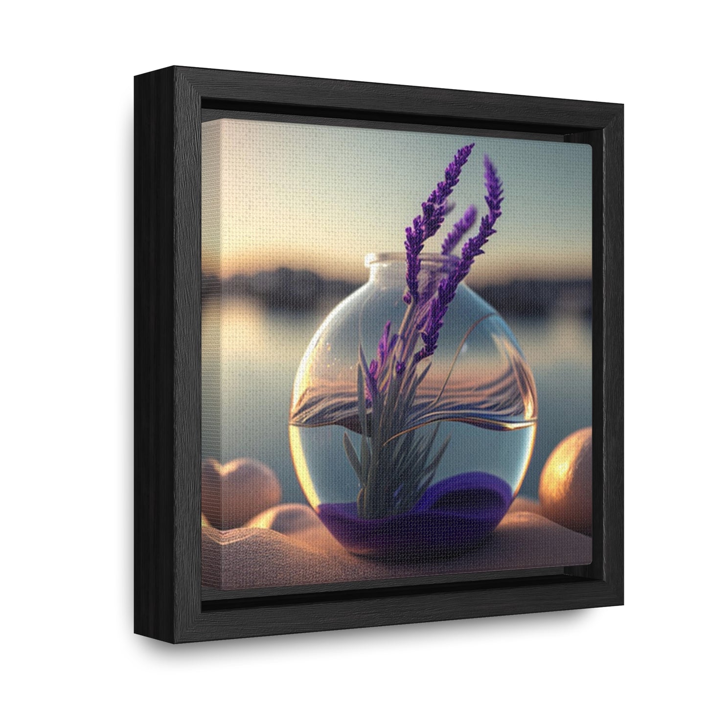Gallery Canvas Wraps, Square Frame Lavender in a vase 3