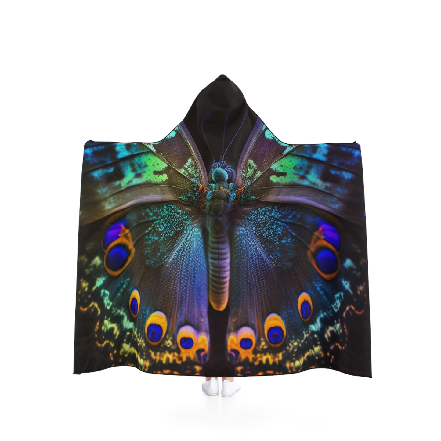 Hooded Blanket Neon Hue Butterfly 3