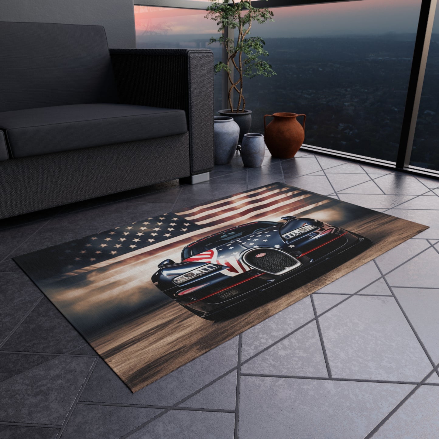Outdoor Rug  Bugatti American Flag 2