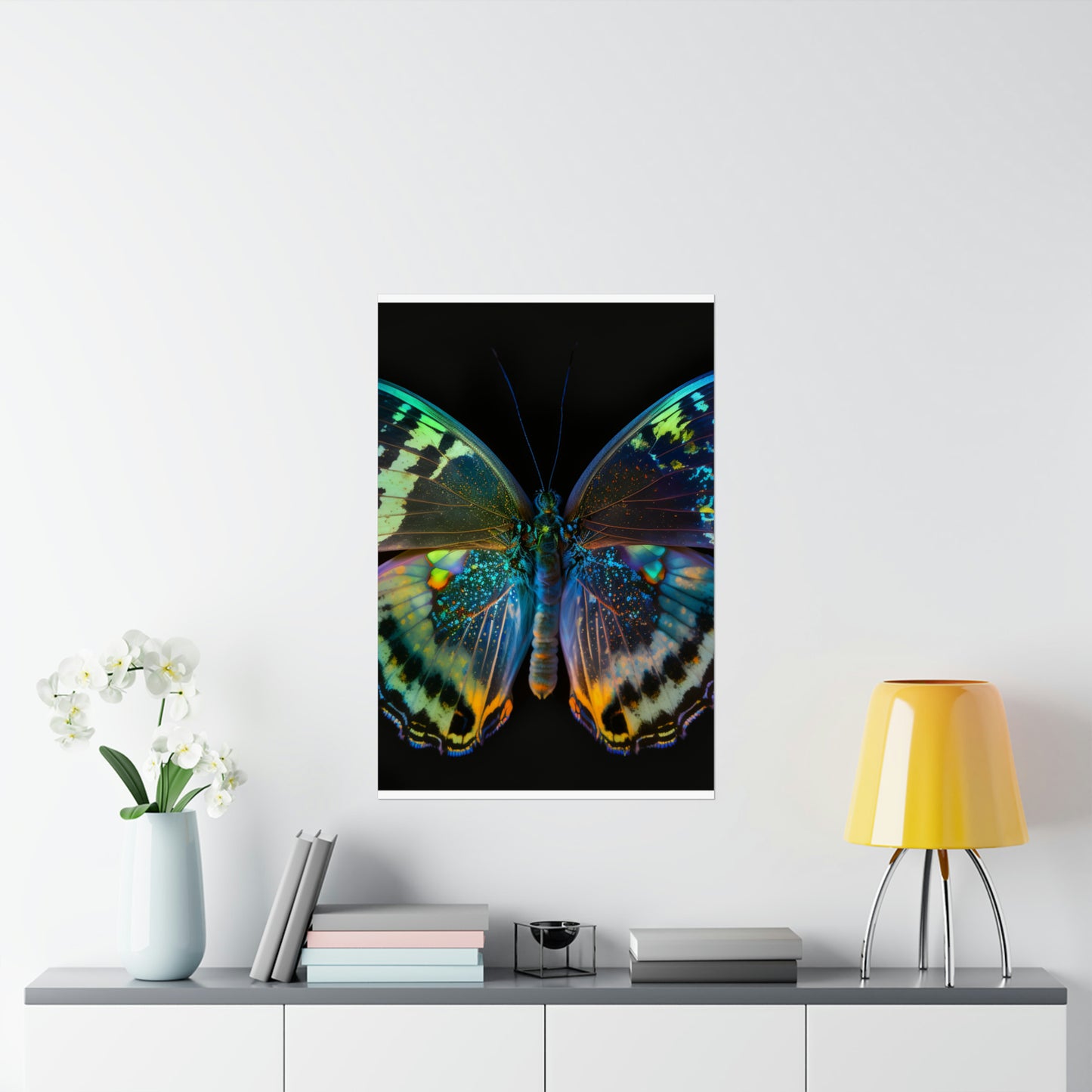 Premium Matte Vertical Posters Neon Butterfly Flair 4