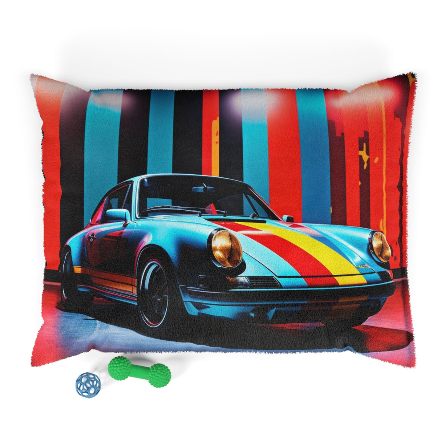 Pet Bed Macro American Flag Porsche 3