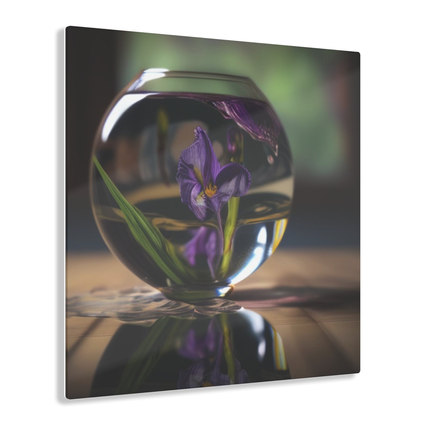 Acrylic Prints Purple Iris in a vase 1