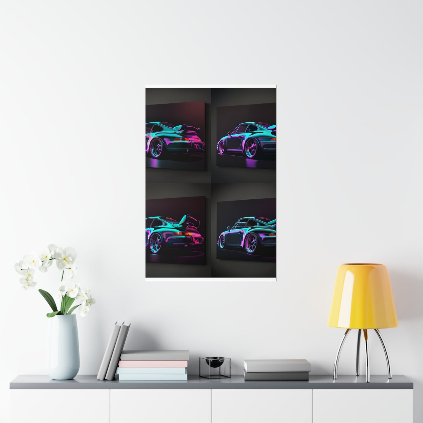 Premium Matte Vertical Posters Porsche Purple 5