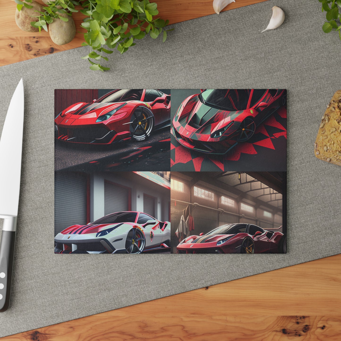 Glass Cutting Board Ferrari Hyper 5