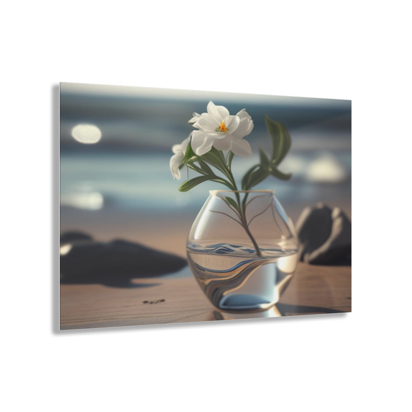 Acrylic Prints Jasmine glass vase 3